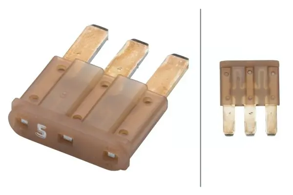 Sikring Micro3Lys brun 5A Hella 
