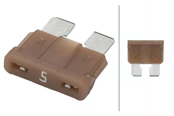 Sikring flat ATO 5A Lys brun Hella 