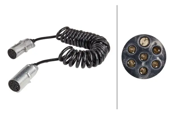 Spiralkabel 12V med 3,5m.kabel Hella 