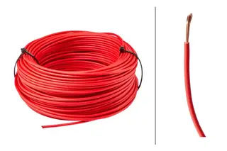 Kabel 1-leder Rød 1.5mm² Hella (50M pris pr. meter)