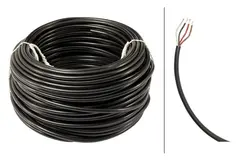 Kabel 4-leder svart 1.0mm² Hella