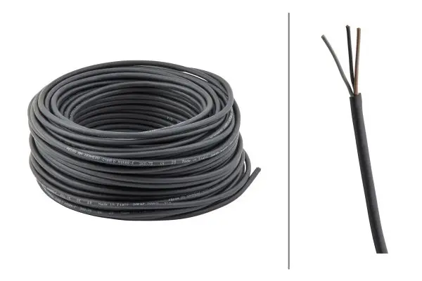 RUBBER CABLE 3X0,75 BK DIN57282      8KL Hella 