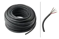 Kabel 4-leder svart 1.5mm² Hella (50M pris pr. meter)