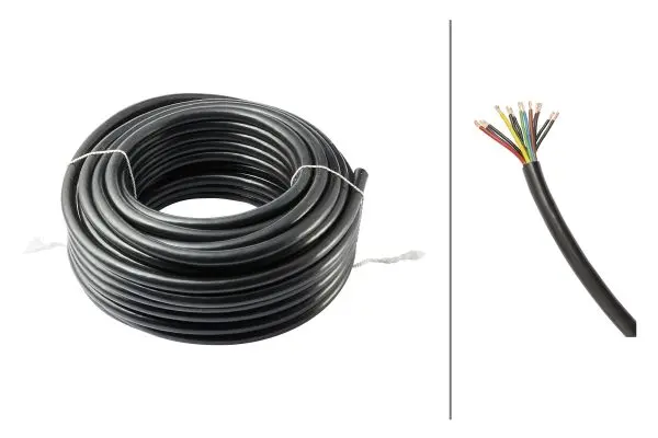Kabel  9x1,5+4x2,5qmm Sort Hella 