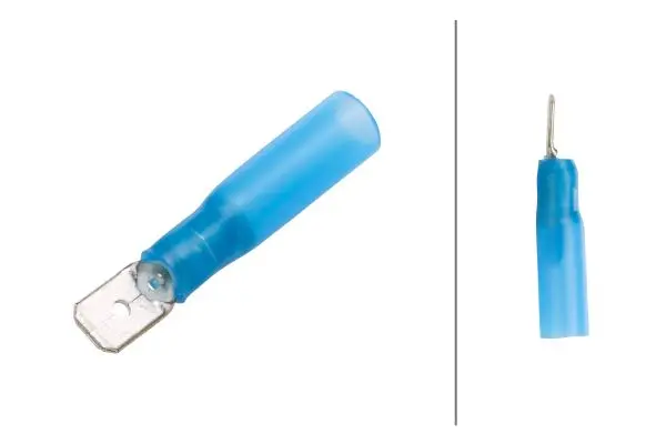 Kabelsko stift 6,3 m/krymp/lim Blå Hella 