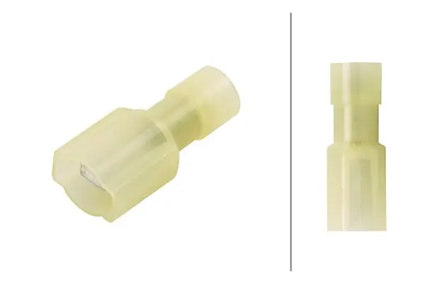 Flatstift 6,3x0,8mm gul for tyvkobling Hella 