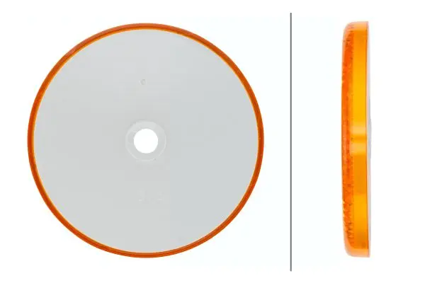 Rund Reflex Gul 60mm hull Ø6mm Hella 