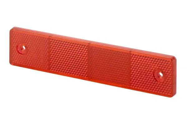 Refleks rød rektangulær 180x40x6,5mm Hella 