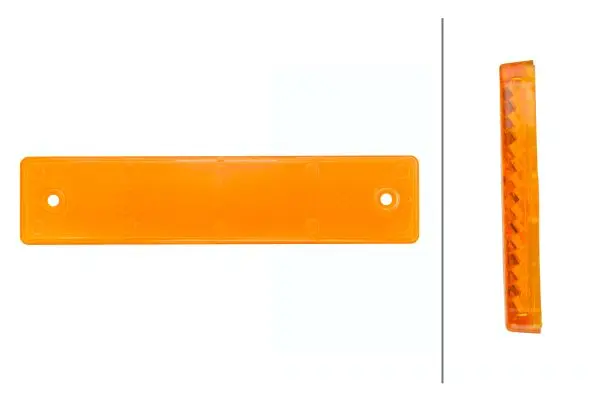 Refleks gul rektangulær 180x40x6,5mm Hella 