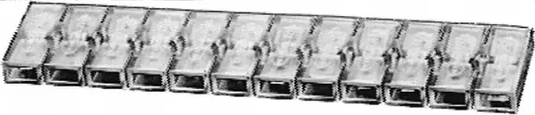 Ledningsforbinder 12 pol. 6,3mm fl.stikk Hella 