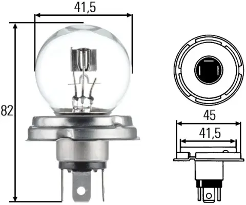 BULB   ECE-R 37-R2-6V45/40W          8GD Hella 