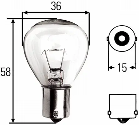 BULB DIN72601-U-24V45W               8GA Hella 