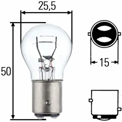 BULB ECE-R 37-P21/5W-12V       8GD Hella 