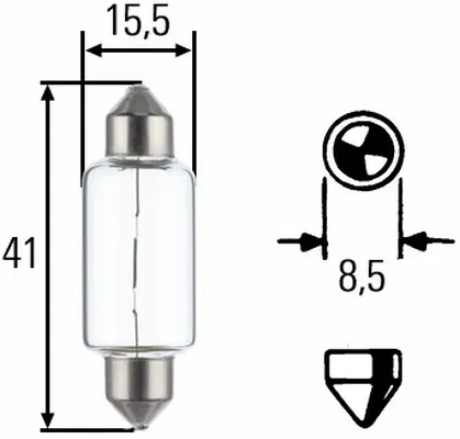 BULB  FESTOON-24V15W                 8GM Hella 