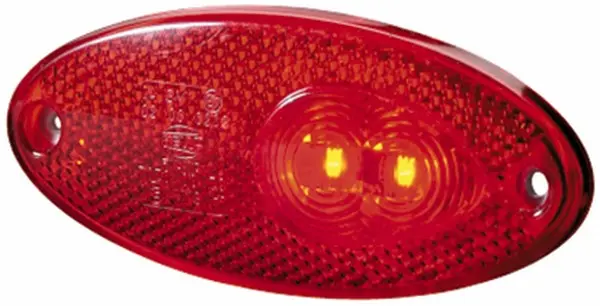 LED Markeringslykt 12v 2Led Rød Indpakk Hella 