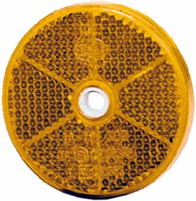 Rund Reflex Gul 60mm m/hull Ø6mm Hella 