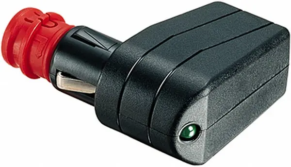 Støpsel ISO 4165/lighter 90 grader LED Hella 