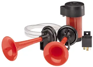 TRUMPET HORN TWIN-TONE 780/840Hz 24  3PB Hella