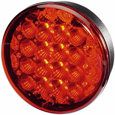 LED Bak-/bremselykt rødt glass 24 led Hella 