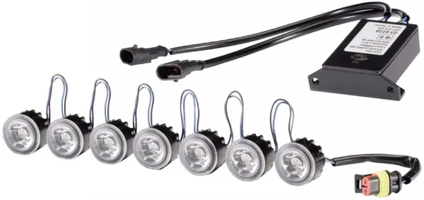 LEDayFlex sett 7moduler kjørelys Hella 