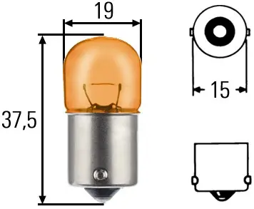 BULB ECE-R37 RY10W 12V 10W           8GA Hella 