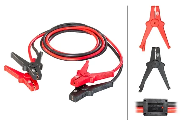Startkabler 350A 3.5m med vern Hella 