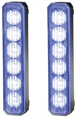 Blå strobe 6 led 2stk Hella 