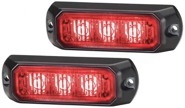 WARNING LAMP BST MD12/24 RED SET     2XD Hella 