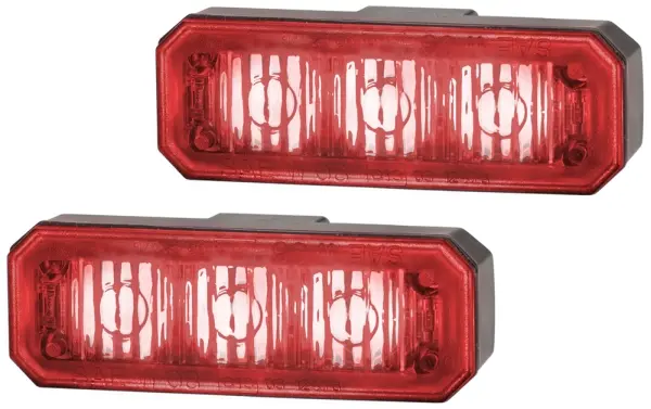 WARNING LAMP BST MD12/24 RED SET     2XD Hella 
