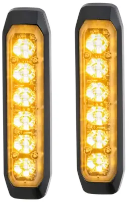 WARNING LAMP BST-S MD12/24 AMBER SE  2XD Hella 
