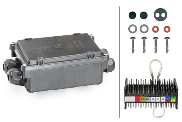 Kobl.boks, ADR/IP69K. 4xM20 Hella 