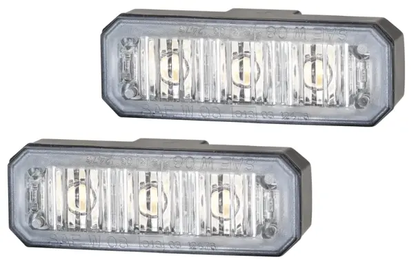 WARNING LAMP BST MD12/24 WHITE SET   2XD Hella 