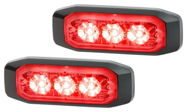 WARNING LAMP BST-S MD12/24 RED SET   2XD Hella 