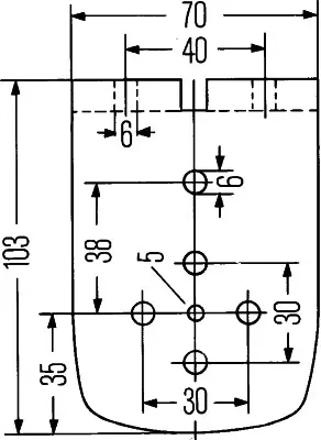 Gummiholder 2PF 003 057- / 2PF 004 081- Hella 