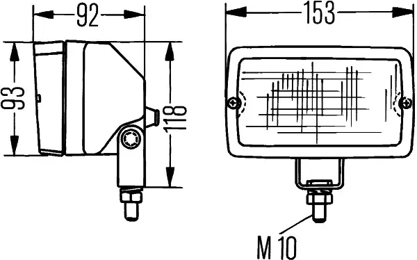 WORK LAMP NA 0GR TU 5060             1GA Hella 
