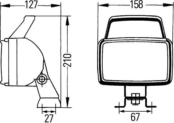 WORK LAMP NA 0GR HG TU LT 6991       1GA Hella 