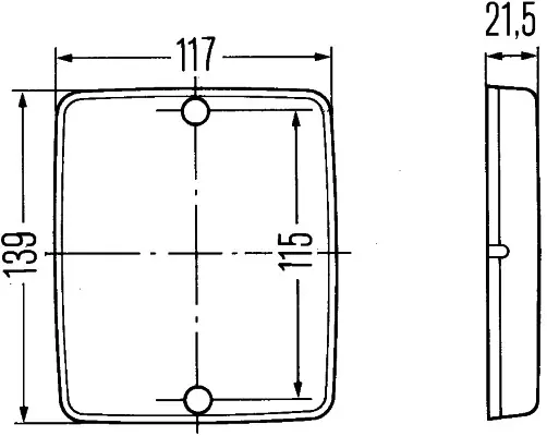 Refleks rød 139x117mm 003 236-SERIE Hella 