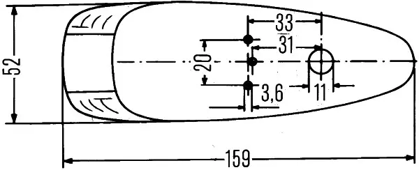 Markeringslykt bak w5w Hella 