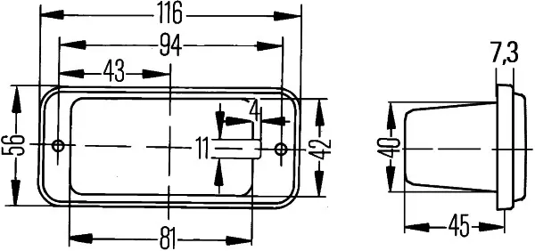 Utebelysning for buss 5 Watt Hella 