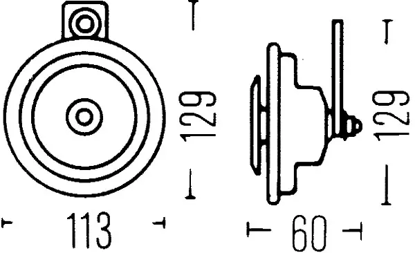 HORN 24V 335HZ B36 DT BRACKET 90DEG  3BA Hella 