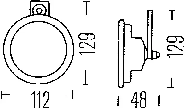 HORN 24V 530HZ SCR BRACKET 40DEG     3SB Hella 