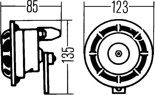 HORN 12V-300/500HZ (HELLA, S.A)      3AG Hella 