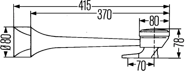 COMPRESSED AIR HORN TWIN-TONE        3PB Hella 