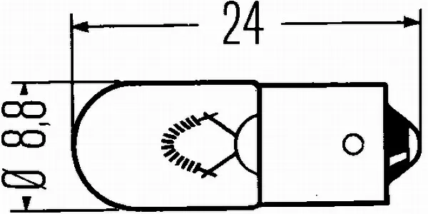 BULB DIN72601-H-24V2W                8GP Hella 