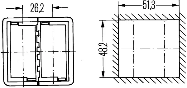 Midtstykke bryterpanel 4570-7832 Hella 