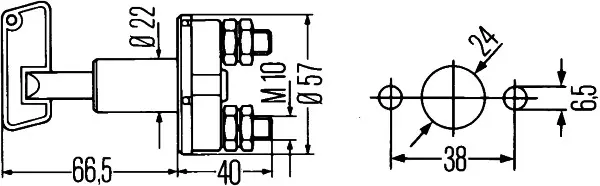 Hovedstrømsbryter IPX2/IPX4 Hella 