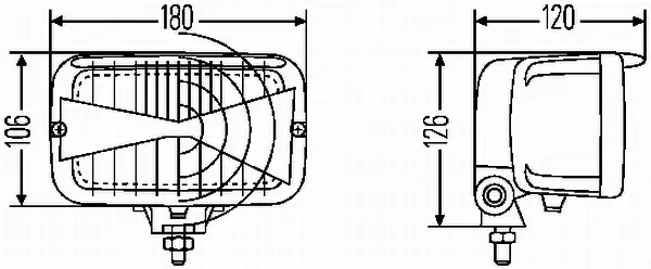 HEADLAMP ES FAPO 0/180GR SW          1AB Hella 