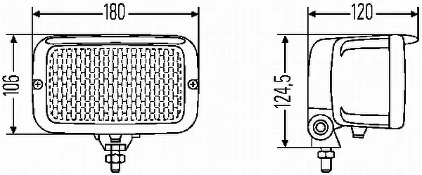 WORK LAMP      H 0/180GR SW          1GB Hella 