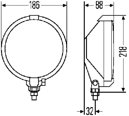 HEADLAMP ZNWH 0/180GR SWMK MGS12     1N7 Hella 