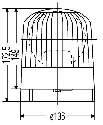 ROTATING BEACON H 24V YELLOW MG24    2RL Hella 
